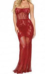 BODYSTOCKING DEEP RED GOWN