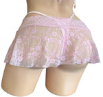 PINK LACE MICRO SCHOOL GIRL SKIRT