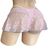 PINK LACE MICRO SCHOOL GIRL SKIRT