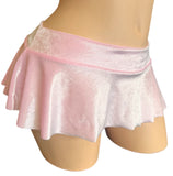 PINK VELVET MINI SCHOOL GIRL SKIRT