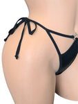 RHINO RHINSTONE SLASHED TOP & DIAMOND CUT G-STRING