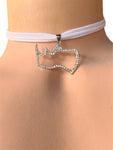 WHITE RHINO HEAD CHOKER