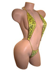 NEON CHEETAH RAIN THONG SLING SHOT