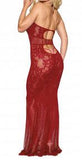 BODYSTOCKING DEEP RED GOWN